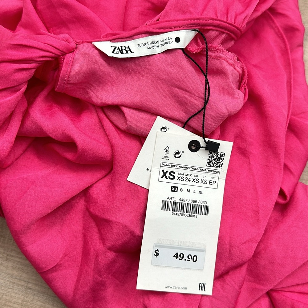 Zara Long Sleeve Cropped Blouse - Picture 7 of 8